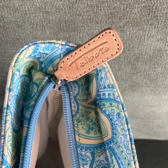 Talbots Paisley Tote with Tan Accents - Picture 3 of 3